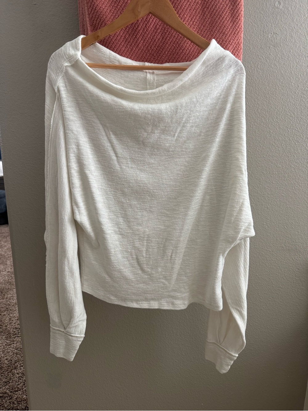 We The Free White Boatneck Lightweight Long-Sleeve Top
